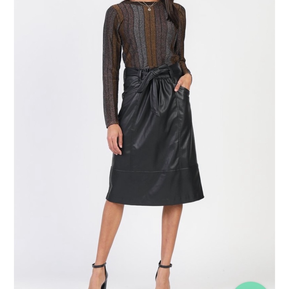 Faux Leather Skirt